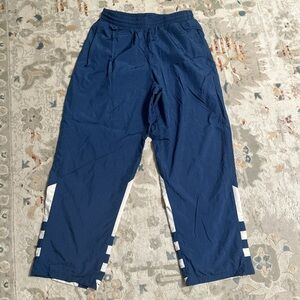 Adidas blue and white track pants